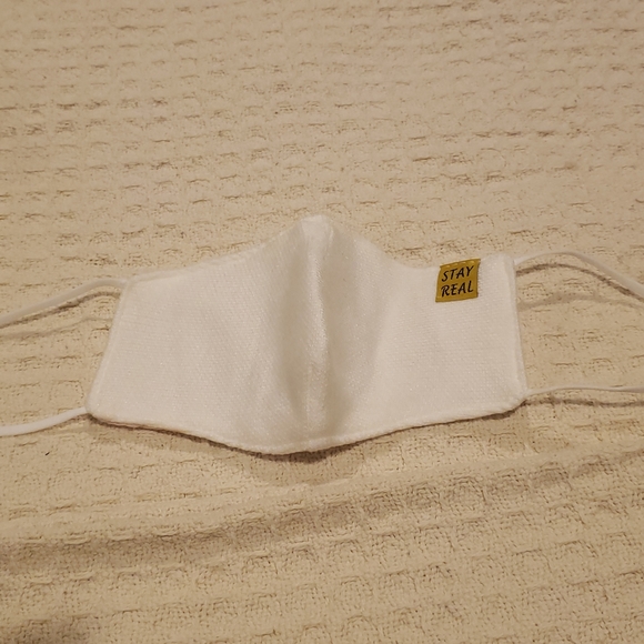 White winter hat with mask - Picture 3 of 4